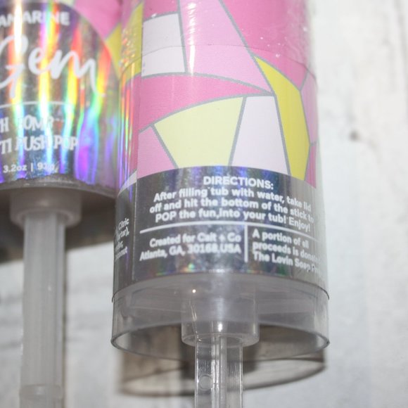 💎🛁 Aquamarine Bath Bombs · Pushpop Set of 3 🛁💎 - Picture 3 of 6